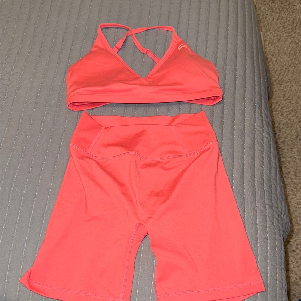 Oner Active Amplify Pink Timeless Bike Shorts and Bra